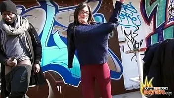 play Publicsexdate - nerdy slut lullu gun interracial Outdoor threesome