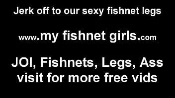 Play Stroke your cock to me in my fishnets joi